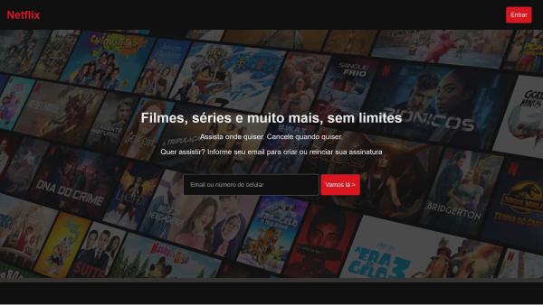 Capa do projeto Réplica da Landing Page da Netflix